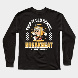 BREAKBEAT  - Keep It Old School Mascot (mustard) Long Sleeve T-Shirt